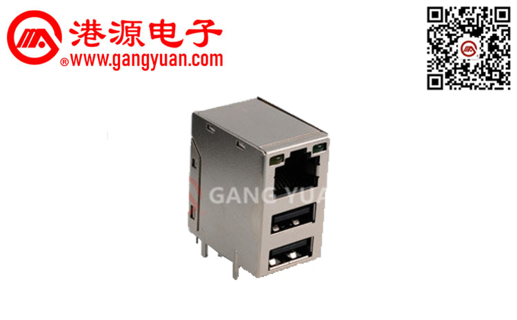 RJ45双层USB带灯（带周期）